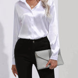 Irene | Elegantes Satin-Hemd mit langen Ärmeln für Damen
