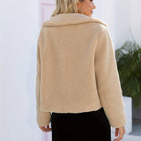 Sarah | Bequeme und warme Winter-Teddyjacke in Beige für Damen
