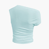 Athena | One-Shoulder Top & Drapierter Minirock – Perfekt für glamouröse Auftritte