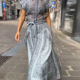 Zweiteiler-Set mit Bluse & Maxi-Rock im Paisley-Stil – Urban & Elegant