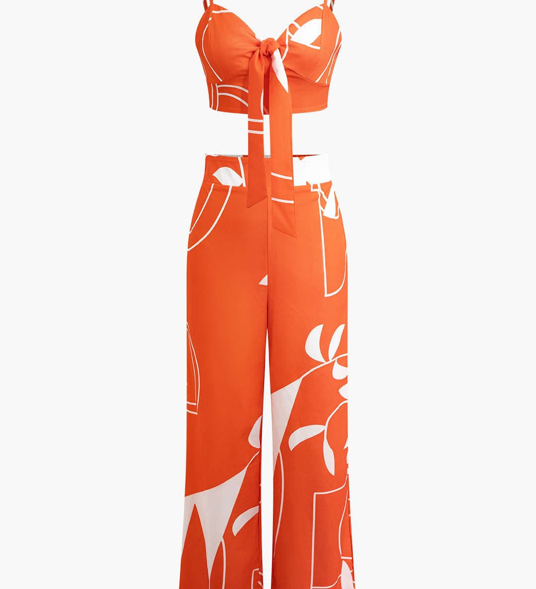 Bailey | Zweiteiler mit Knoten-Top & Bambusprint-Hose