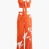 Bailey | Zweiteiler mit Knoten-Top & Bambusprint-Hose