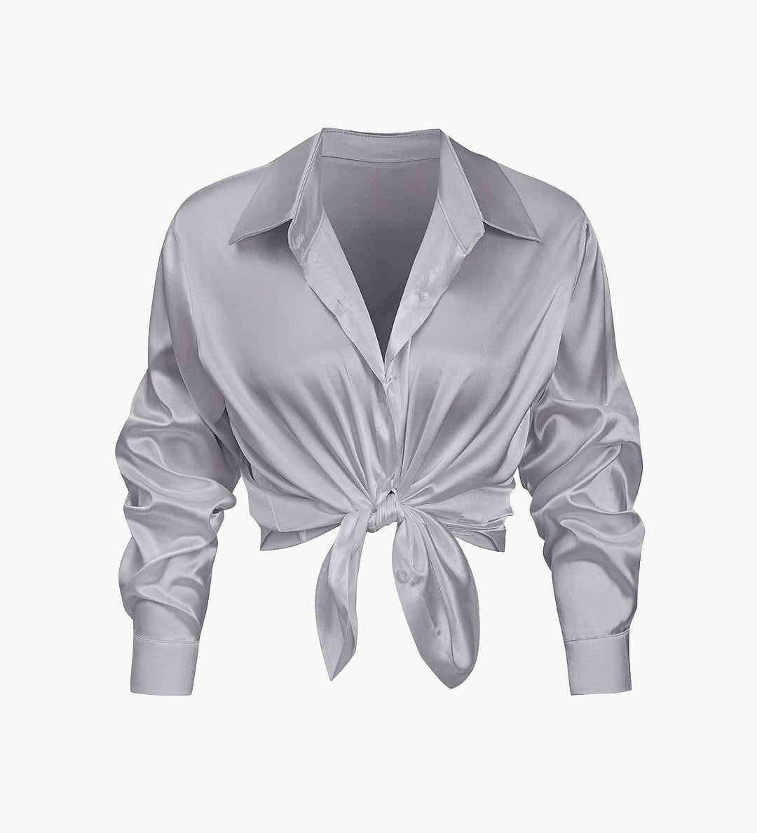 Florentine | Elegante Langarm-Bluse aus seidigem Satin