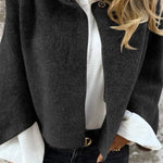 Bea | Damen Wollmantel mit Rundhalsausschnitt und langen Ärmeln Zendoo.de