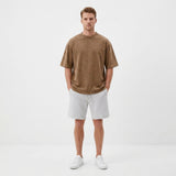 Herren Rundhals T-Shirt aus Strickstoff