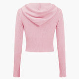 Ava | Strick-Set mit Kapuzenjacke & Schlaghose