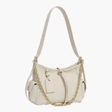 Zipporah | Leder Schultertasche mit Kettenakzent