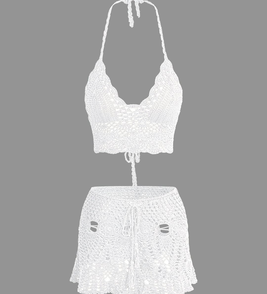 Marina | Häkel-Zweiteiler mit Crop-Top & Minirock