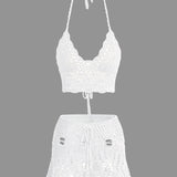 Marina | Häkel-Zweiteiler mit Crop-Top & Minirock