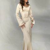 Sophie | Langärmliges Maxikleid – Fließender Schnitt für Eleganz und Komfort Zendoo.de