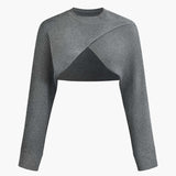 Anastasia | Zweiteiler-Set mit Cutout-Pullover & gerafftem Kleid