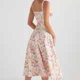 Anna | Fuchsia Taillenformendes Midikleid