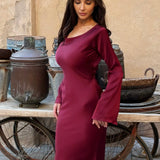 Sophie | Langärmliges Maxikleid – Fließender Schnitt für Eleganz und Komfort Zendoo.de