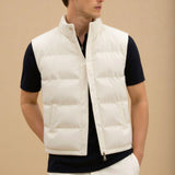 Marco – Leichte Herren-Steppweste in Cremeweiß