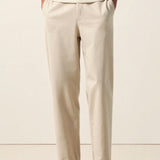 Killian | Beige Herren-Hose mit elastischem Bund und Knopfverschluss