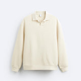 Beiger Pullover mit Polokragen – Lässiger Stil mit Eleganz