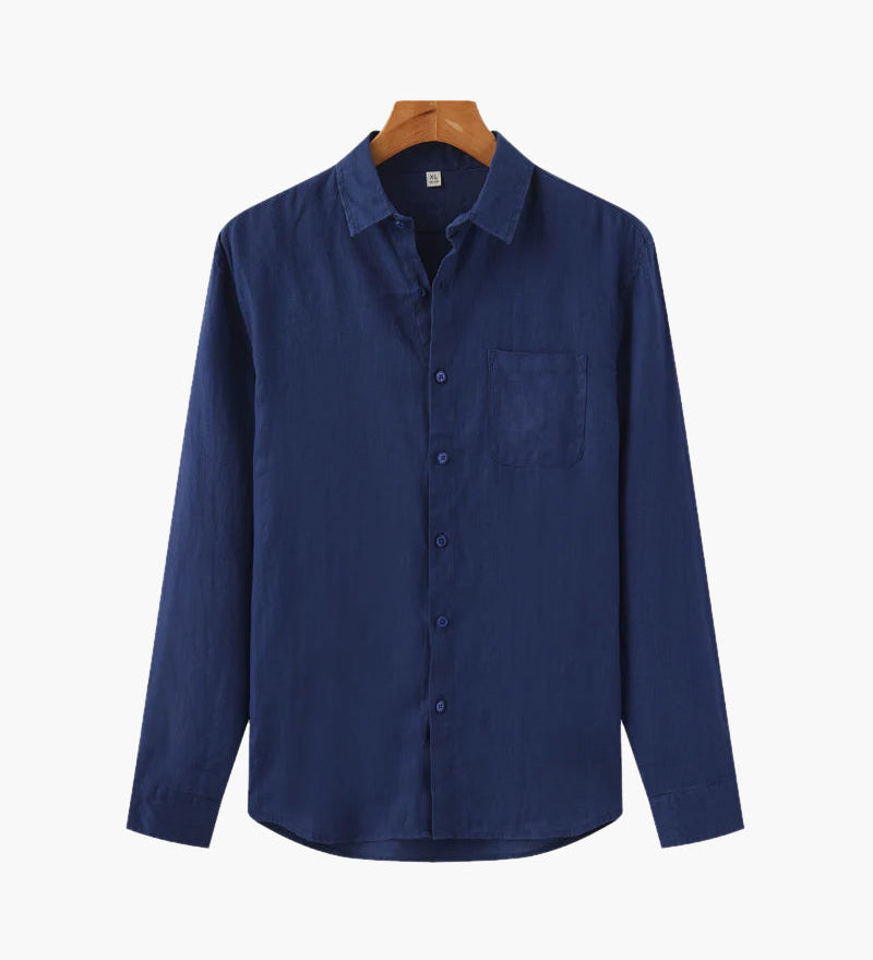 Kai | Lightweight Langarm Herren Sommer Leinenhemd