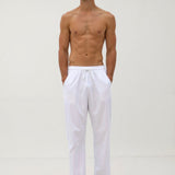 Luca | Weiße Herren-Jogginghose mit Kordelzug