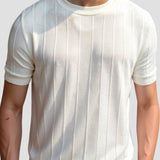 Old Money Classic Heavy O-Neck Striped T-Shirt