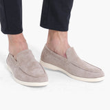 Dominic | Lässig 3-teiliges Passendes Set mit Half Zip-Pullover, Loafern & Runde Sonnenbrille