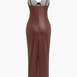Sophia | Verführerisches Leder-Maxikleid – Sexy & Elegant