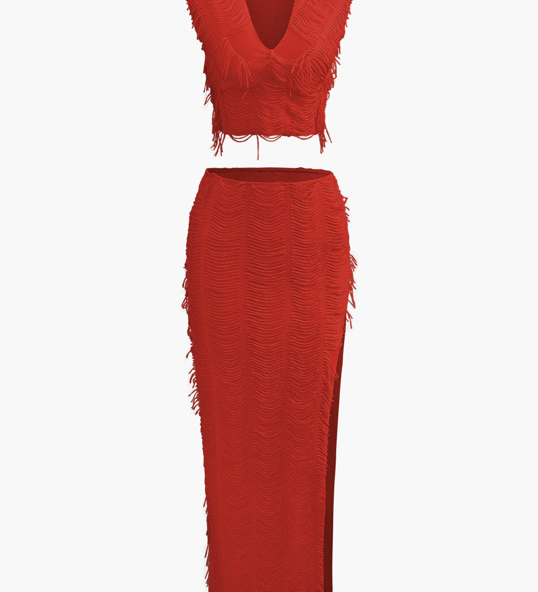 Charlene | Fransen-Zweiteiler mit Top & Rock