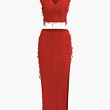 Charlene | Fransen-Zweiteiler mit Top & Rock