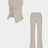 Natascha | Elegantes Zweiteiler-Set mit Wickel-Top & Flared-Hose