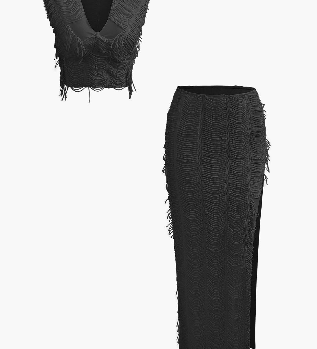 Charlene | Fransen-Zweiteiler mit Top & Rock