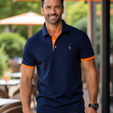 Berake | Zweifarbiges Polo mit sportlichem Akzent-Design