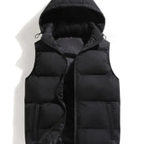 Isaac | Leichter Körperwärmer Herren Winter Steppweste mit Kapuze