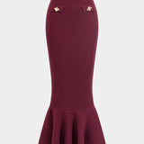 Atasha | Elegantes Strick-Zweiteiler-Set mit Volant-Rock