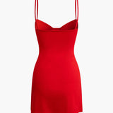 Scarlett | Figurbetontes Spaghetti-Träger-Kleid – Klassischer Chic mit femininer Note