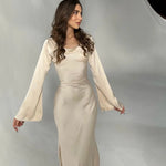 Sophie | Langärmliges Maxikleid – Fließender Schnitt für Eleganz und Komfort Zendoo.de