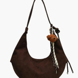 Amalia | Wildleder Boho-Chic Hobo Tasche mit verspieltem Charme
