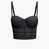 Ida | Figurbetontes Bustier-Top mit Bügel-Cups und transparenter Mesh-Struktur