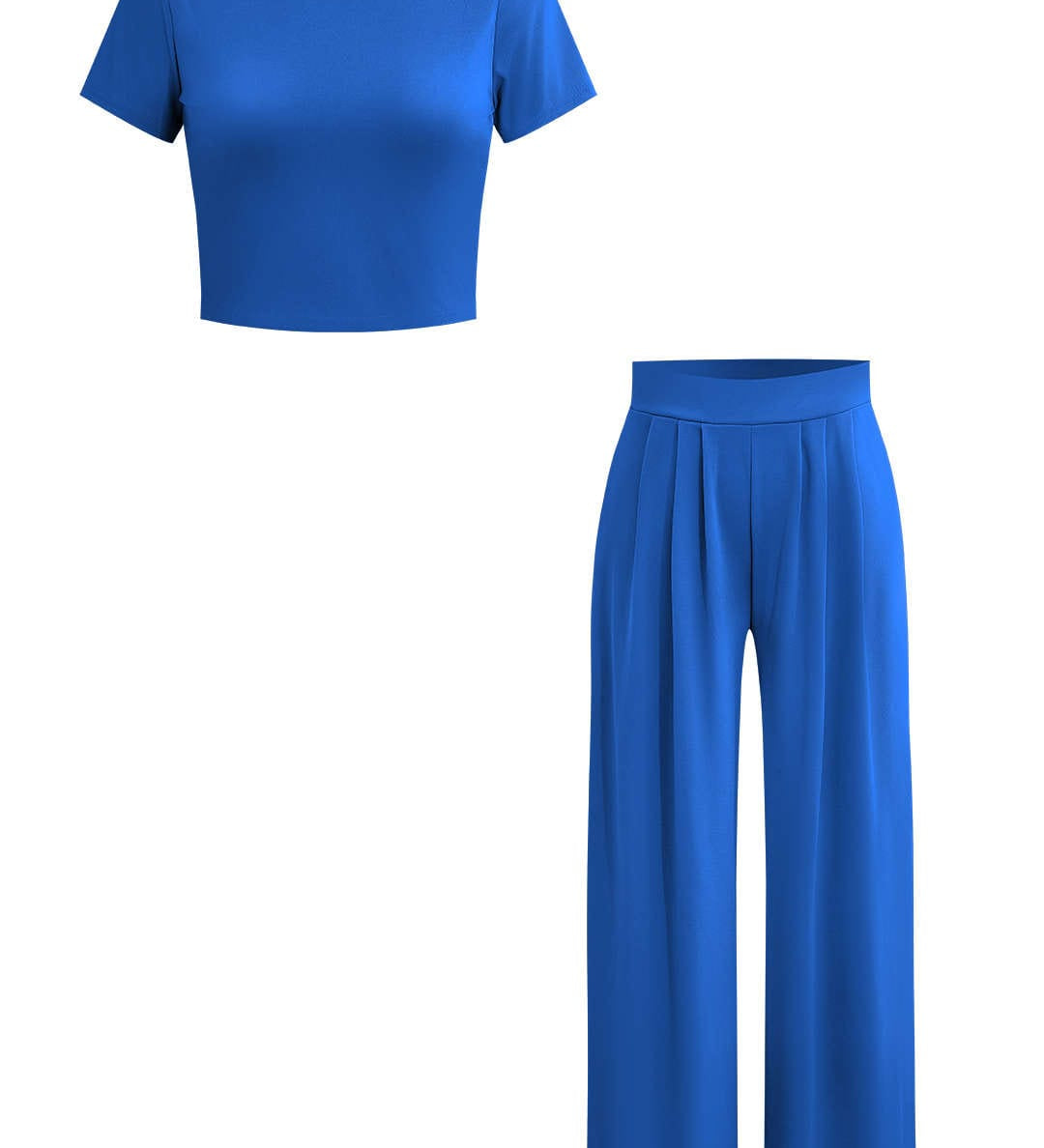 Luna | Elegantes Zweiteiler-Set mit Crop-Top & Palazzo-Hose