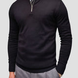 Minimalistischer Sweatshirt mit Reißverschlusskragen