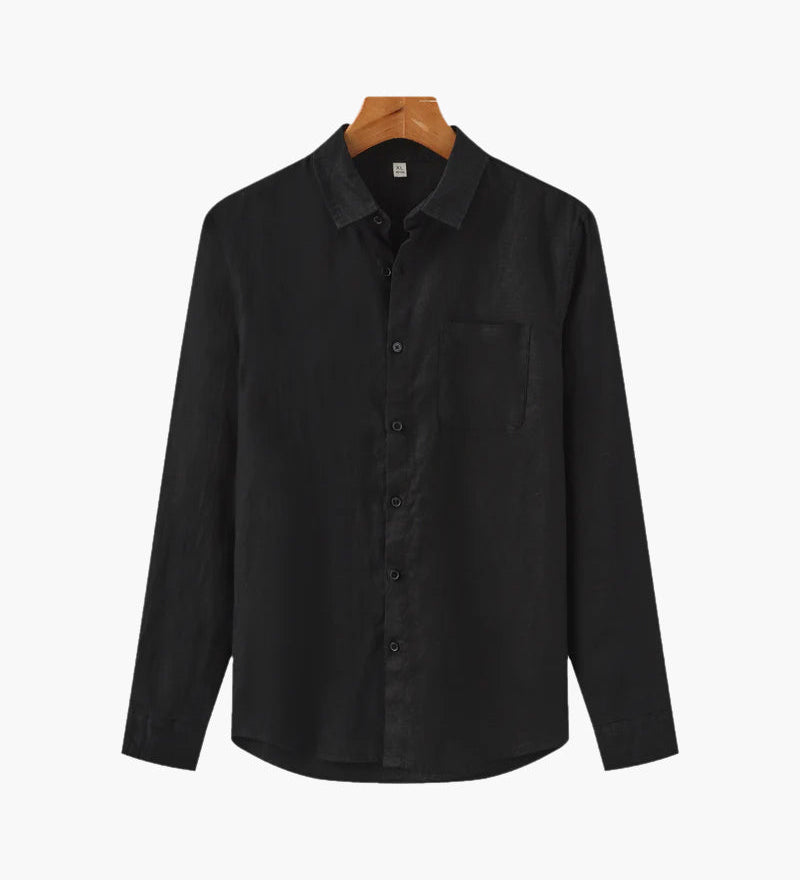 Kai | Lightweight Langarm Herren Sommer Leinenhemd