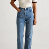 Lässiges Polo Farbe Block gekerbte Kragen gestrickt Top