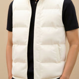 Marco – Leichte Herren-Steppweste in Cremeweiß