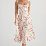 Anna | Fuchsia Taillenformendes Midikleid