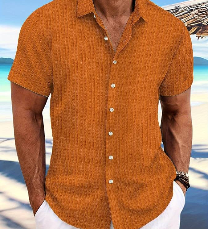 Owen | Relaxed Fit Gestreiftes kurzärmeliges Sommerhemd