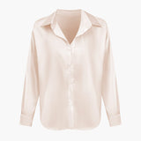 Florentine | Elegante Langarm-Bluse aus seidigem Satin