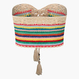 Naila | Boho-Strick-Zweiteiler mit Bustier & Shorts