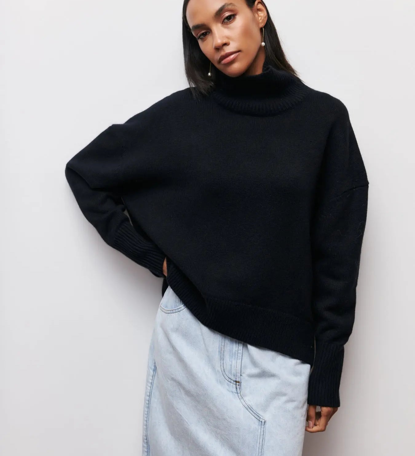 Xandra | Gestrickter Pullover Mit Langem Hals Zendoo.de