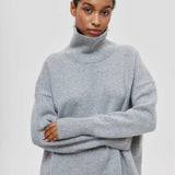 Xandra | Gestrickter Pullover Mit Langem Hals Zendoo.de