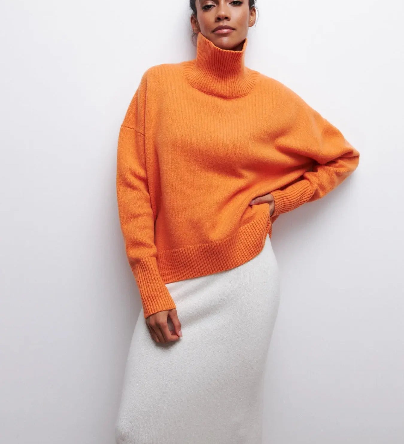 Xandra | Gestrickter Pullover Mit Langem Hals Zendoo.de