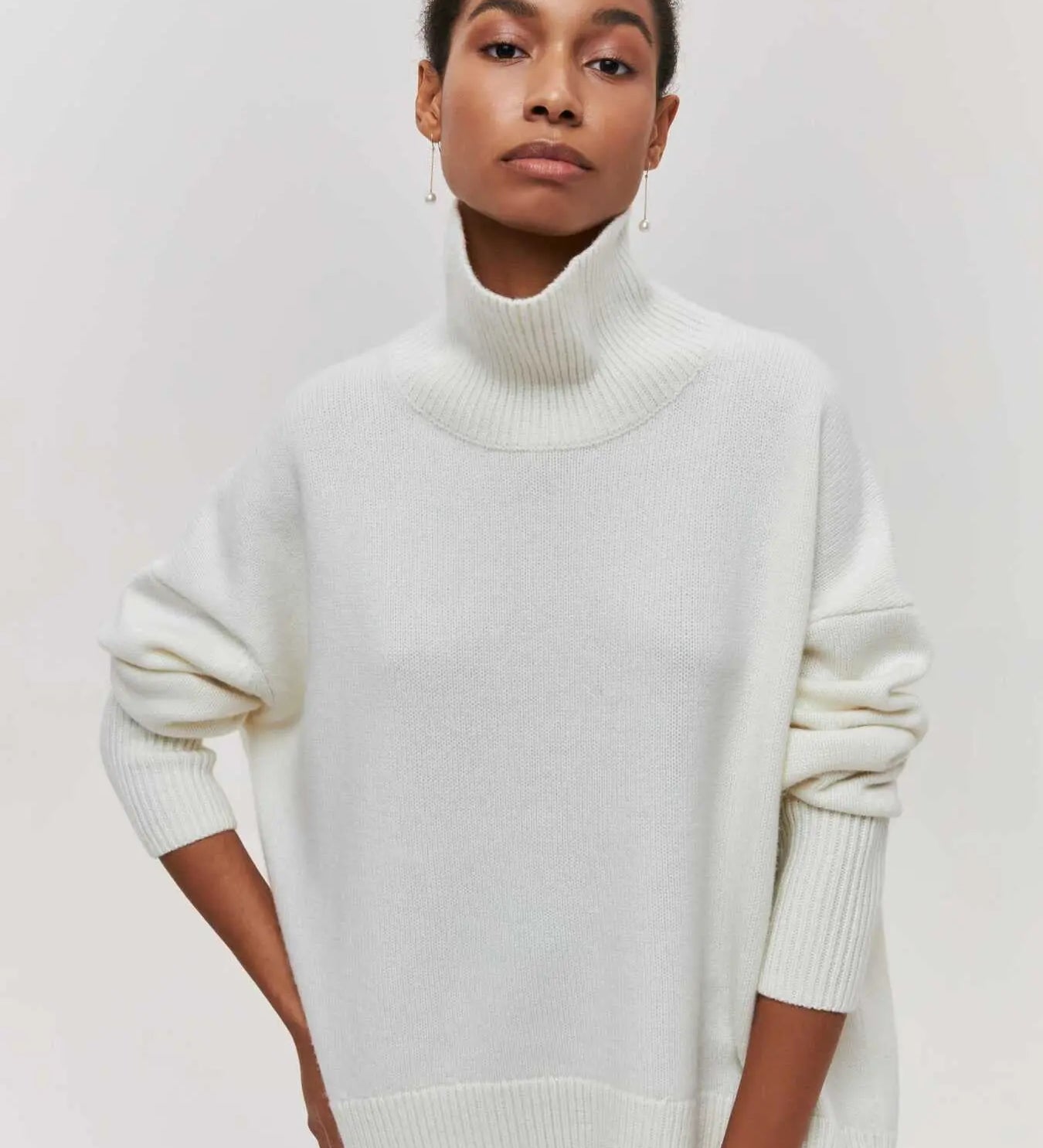 Xandra | Gestrickter Pullover Mit Langem Hals Zendoo.de