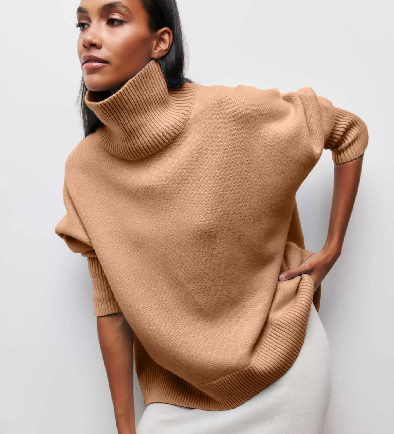 Xandra | Gestrickter Pullover Mit Langem Hals Zendoo.de